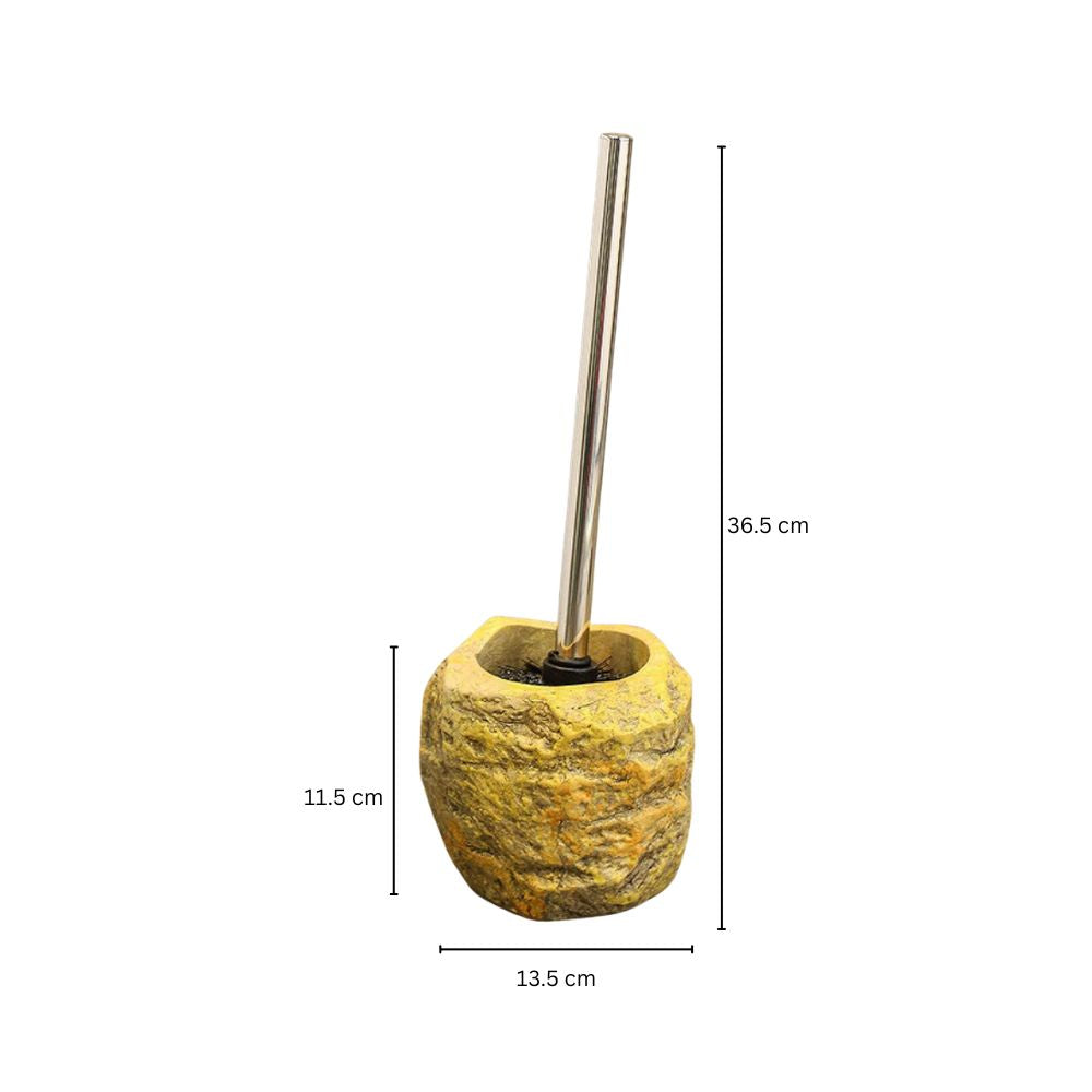 Stone-Look Ceramic Toilet Brush (Removable Handle & Bristles)