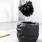 Stone-Look Ceramic Toilet Brush (Removable Handle & Bristles)