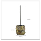 Stone-Look Ceramic Toilet Brush (Removable Handle & Bristles)