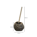 Stone-Look Ceramic Toilet Brush (Removable Handle & Bristles)