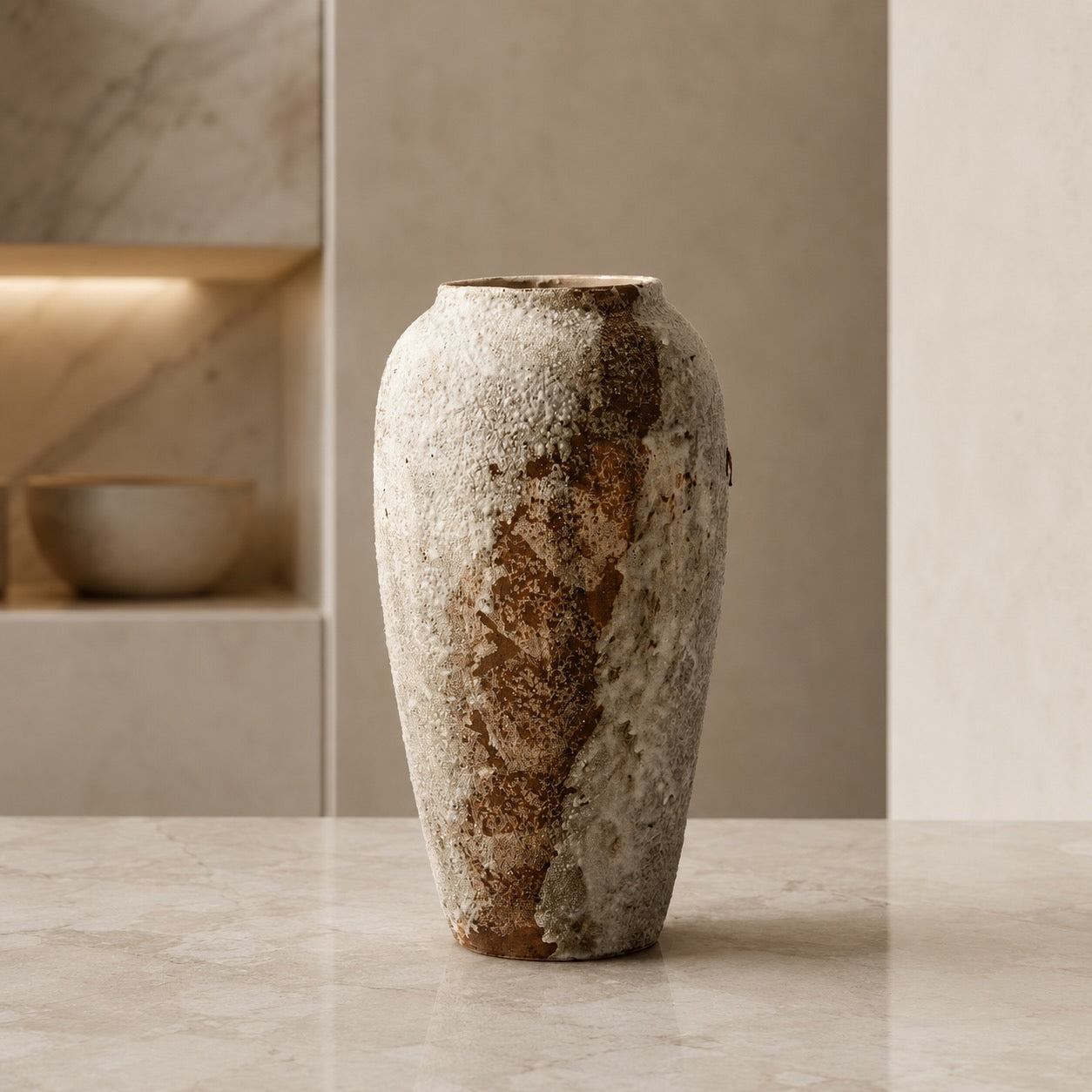 Stone-Stained Ceramic Minimalist Vase