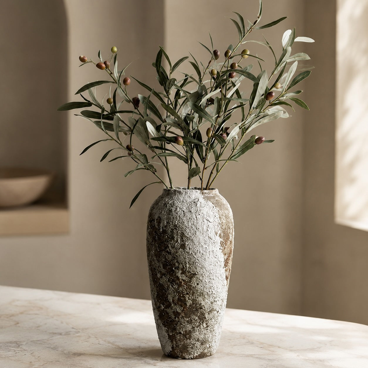 Stone-Stained Ceramic Minimalist Vase
