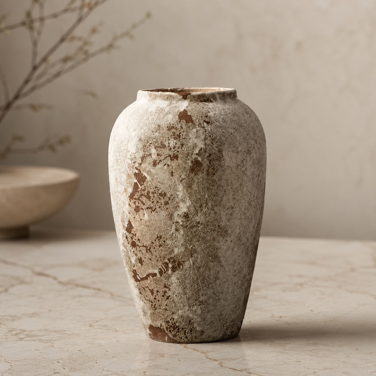 Stone-Stained Ceramic Minimalist Vase