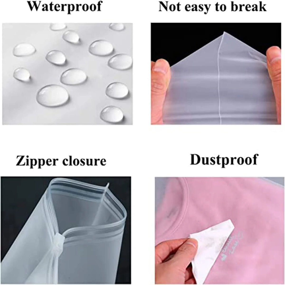 Storage Bags Frosted Slide-Zip Ventilated 20-Pack
