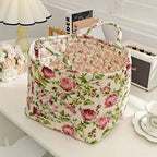 Storage Basket Canvas Floral Machine Washable
