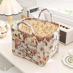 Storage Basket Canvas Floral Machine Washable