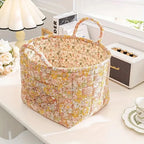 Storage Basket Canvas Floral Machine Washable