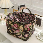 Storage Basket Canvas Floral Machine Washable