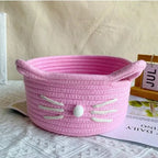 Storage Basket Cat Shape Soft & Flexible With Handles
