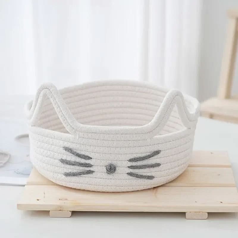 Storage Basket Cat Shape Soft & Flexible With Handles