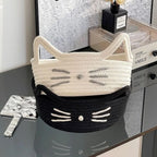Storage Basket Cat Shape Soft & Flexible With Handles