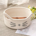 Storage Basket Cat Shape Soft & Flexible With Handles