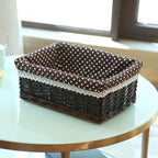 Storage Basket Handwoven With Soft Lining