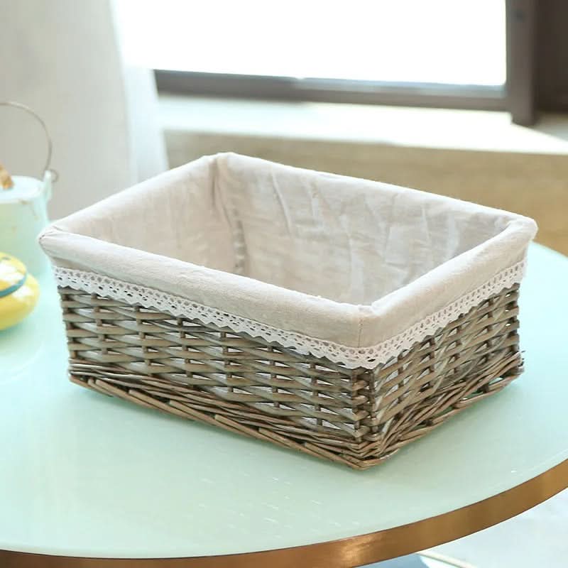 Storage Basket Handwoven With Soft Lining