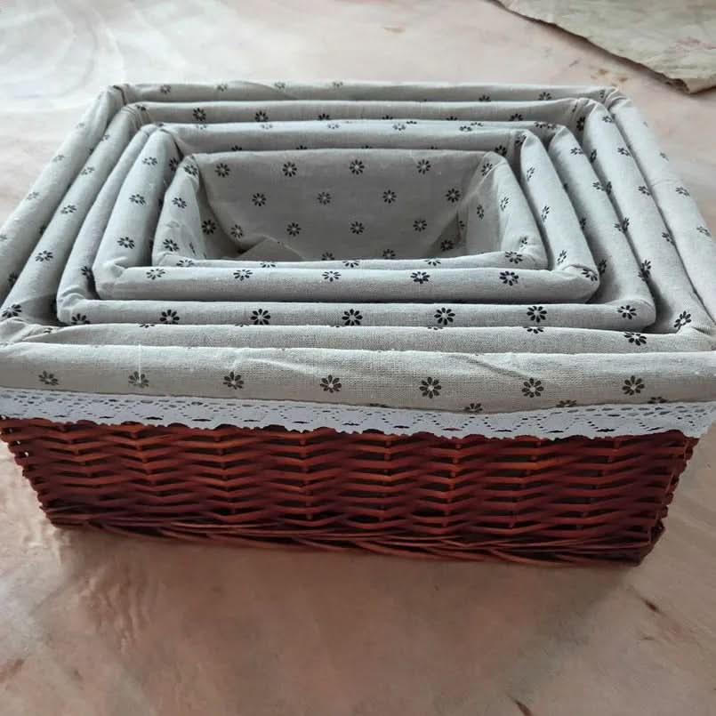 Storage Basket Handwoven With Soft Lining