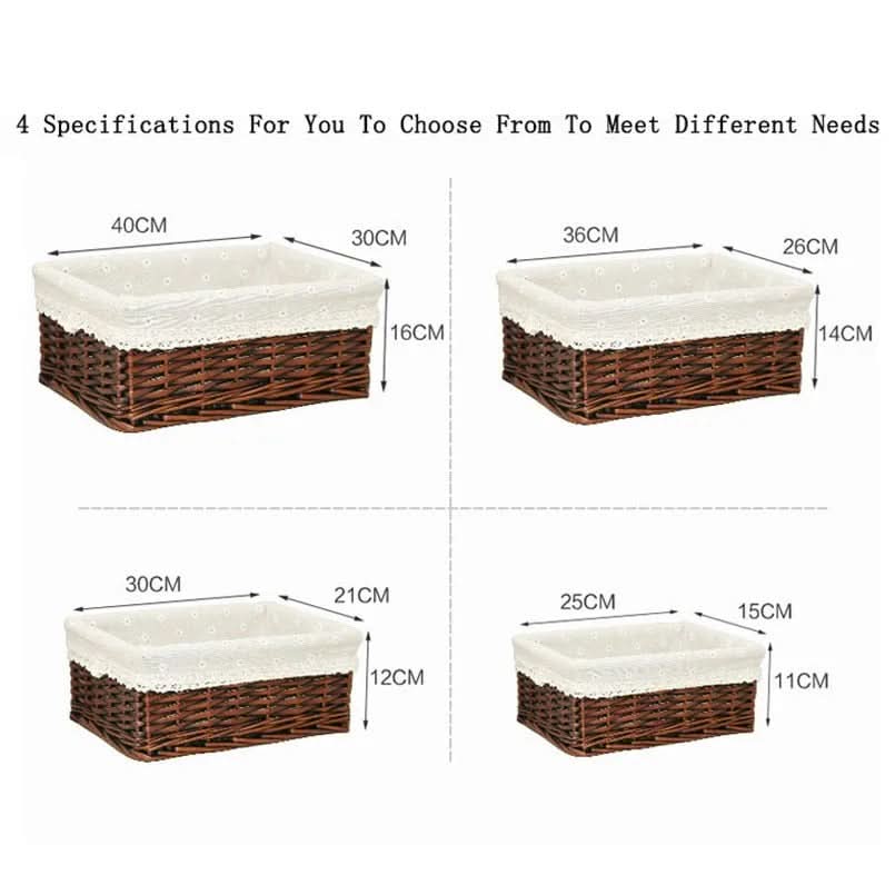 Storage Basket Handwoven With Soft Lining