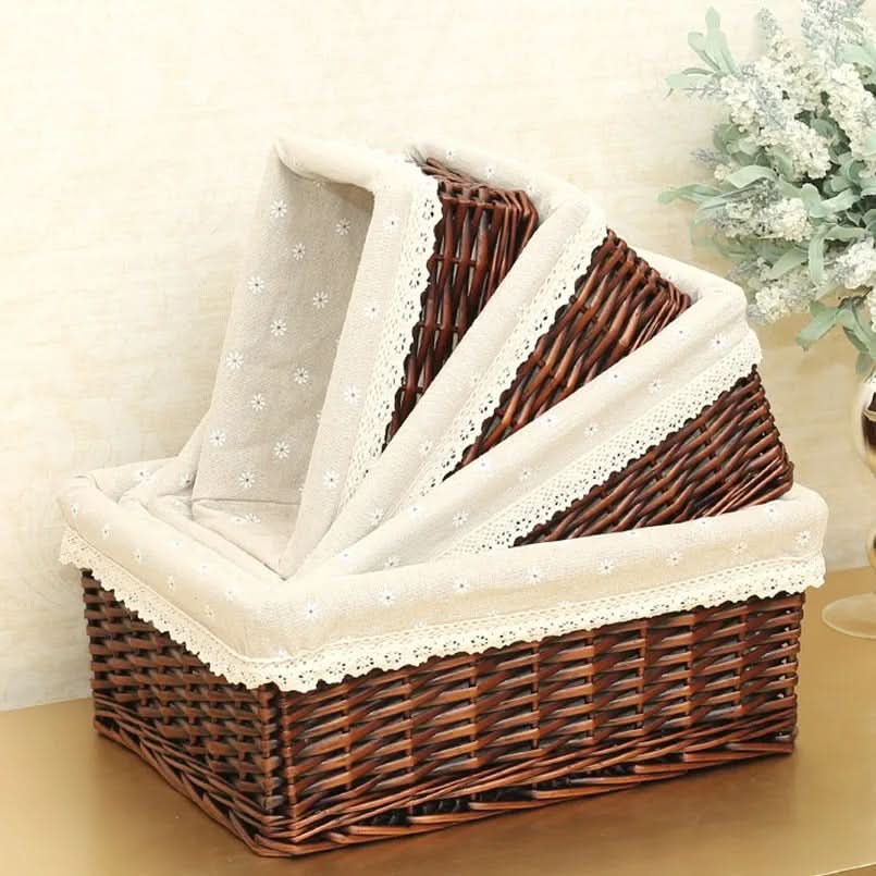 Storage Basket Handwoven With Soft Lining