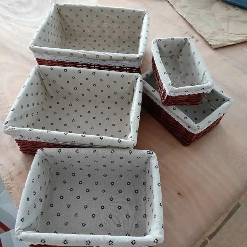 Storage Basket Handwoven With Soft Lining