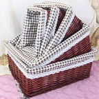 Storage Basket Handwoven With Soft Lining