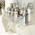 Storage Basket No-Drill Suction Water-Resistant