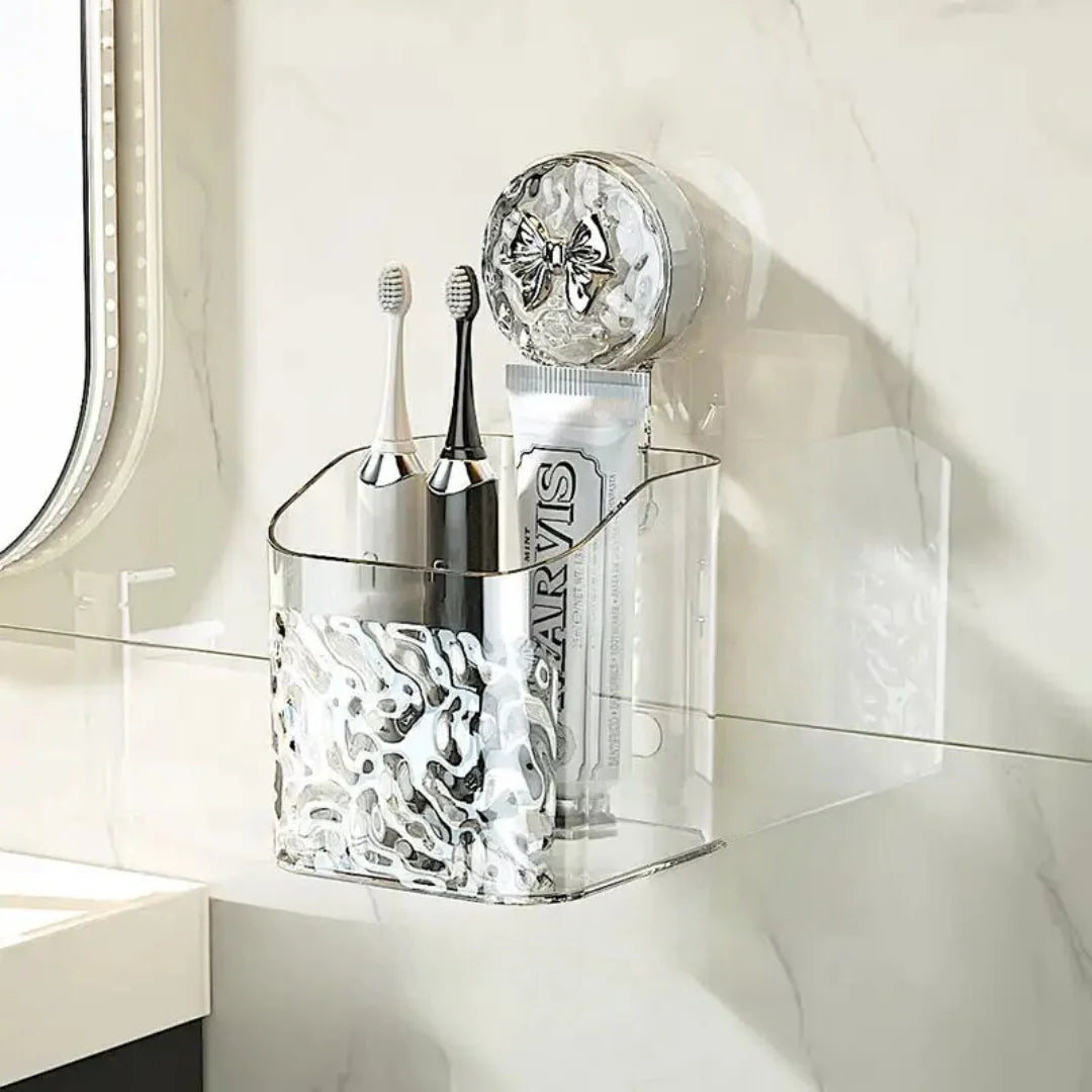 Storage Basket No-Drill Suction Water-Resistant