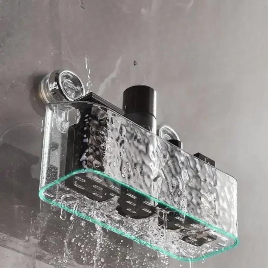 Storage Basket No-Drill Suction Water-Resistant