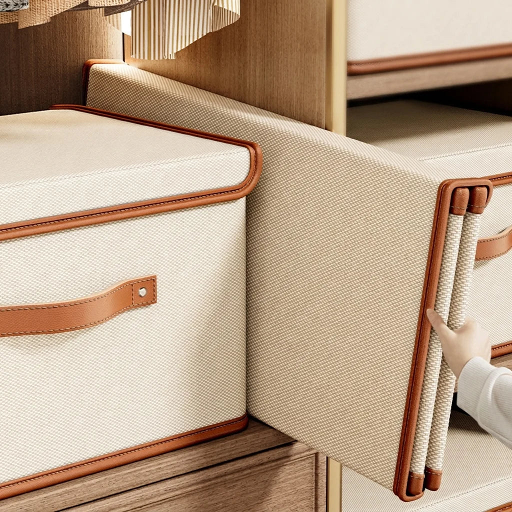 Storage Box Foldable Reinforced Frame Lid & Handles