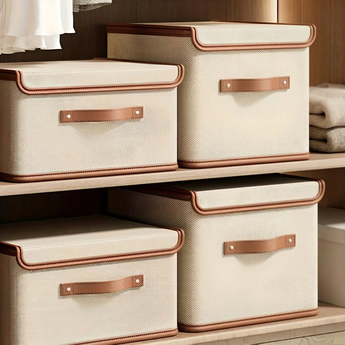 Storage Box Foldable Reinforced Frame Lid & Handles