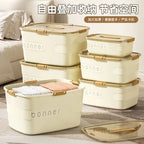 Storage Box Stackable Amber Latching Lid Built-In Handle