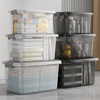 Storage Box Stackable Transparent & Lockable Lid