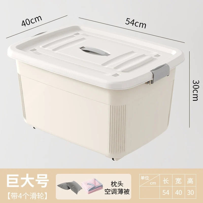 Storage Box Stackable Transparent & Lockable Lid
