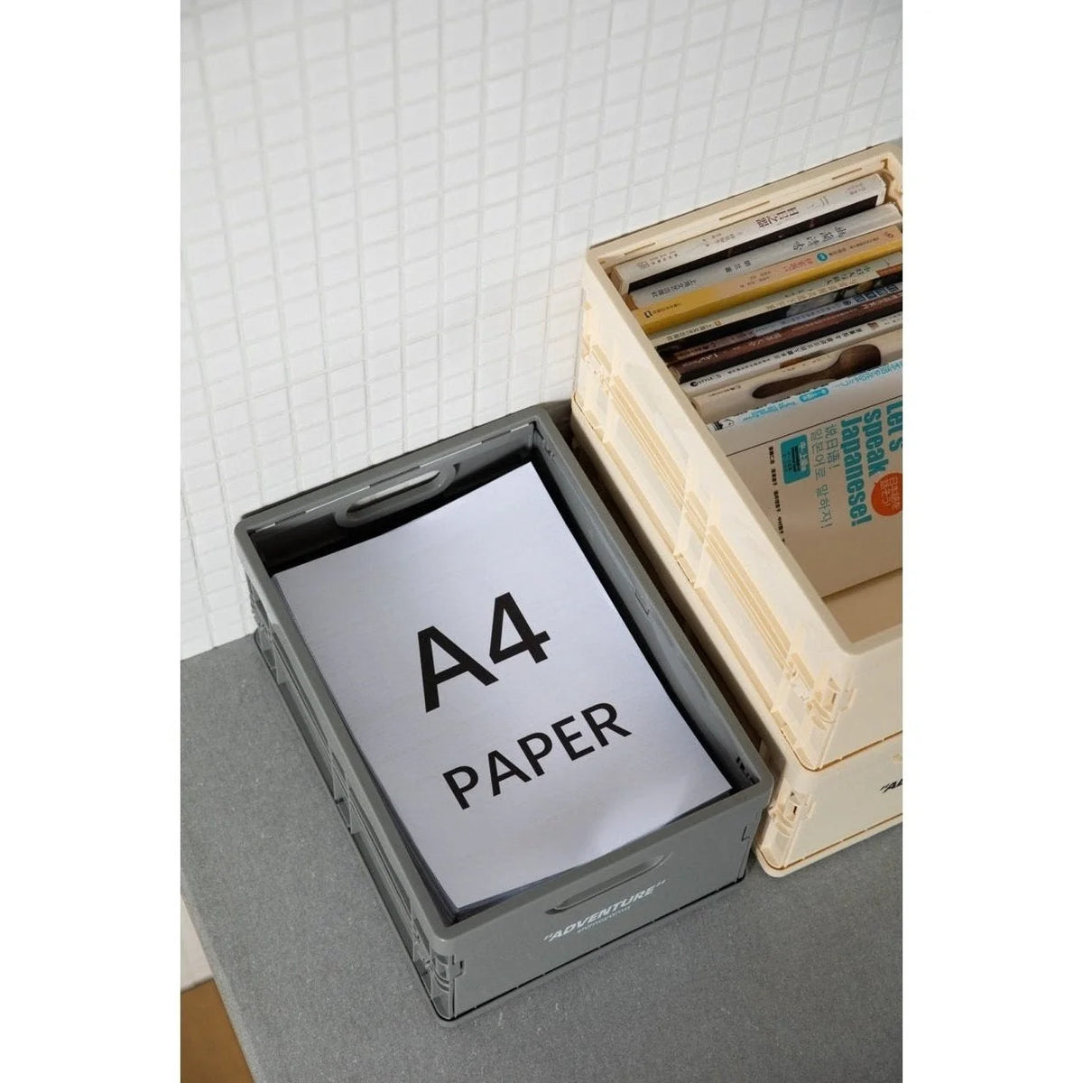 Storage Crate Foldable & Stackable A4 Size