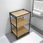 Storage Trolley 3-Tier Bamboo Slim