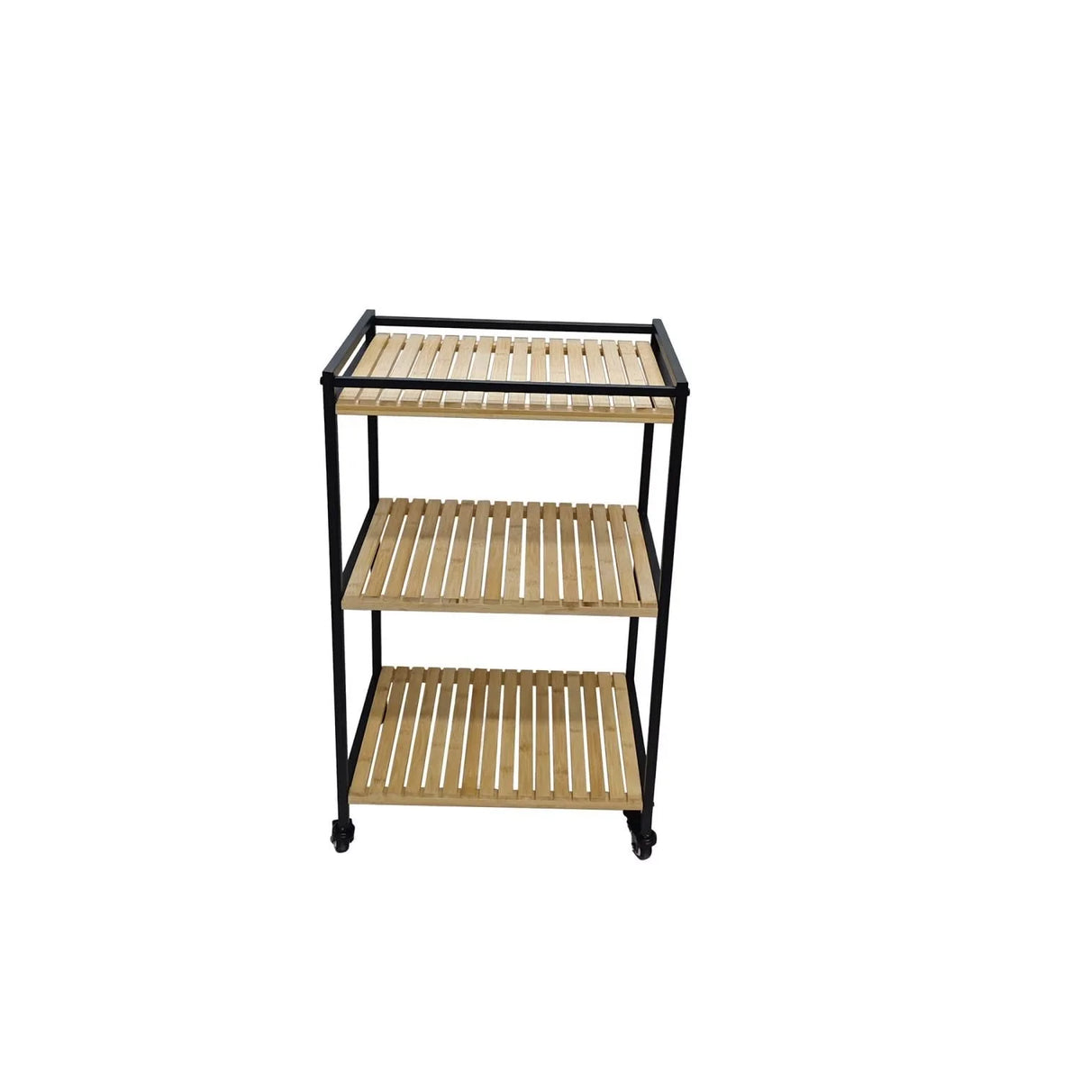 Storage Trolley 3-Tier Bamboo Slim