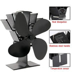 Stove Fan Heat-Powered Even Heat Distribution