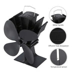 Stove Fan Heat-Powered Even Heat Distribution
