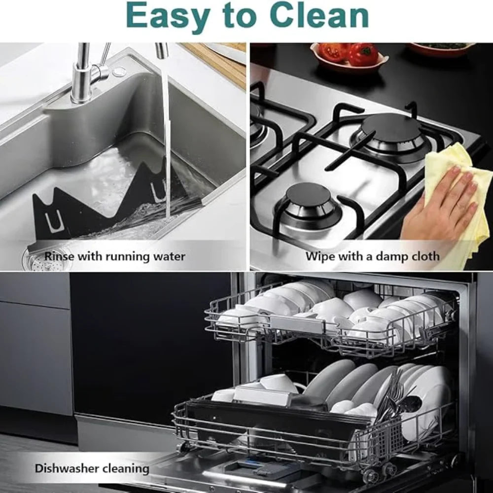 Stove Gap Cover Telescoping Stainless Steel & Silicone Ends