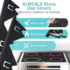 Stove Gap Cover Telescoping Stainless Steel & Silicone Ends
