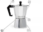 Stovetop Coffee Maker Single-Cup Pressure Brewing Clear Chamber