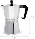Stovetop Coffee Maker Single-Cup Pressure Brewing Clear Chamber