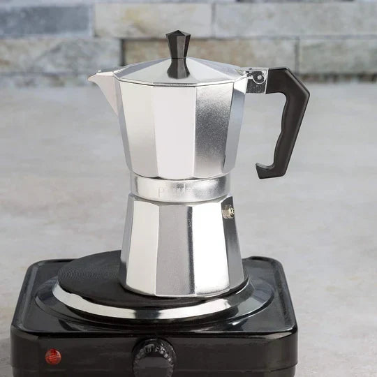 Stovetop Espresso Maker Cast Aluminum 6-Cup