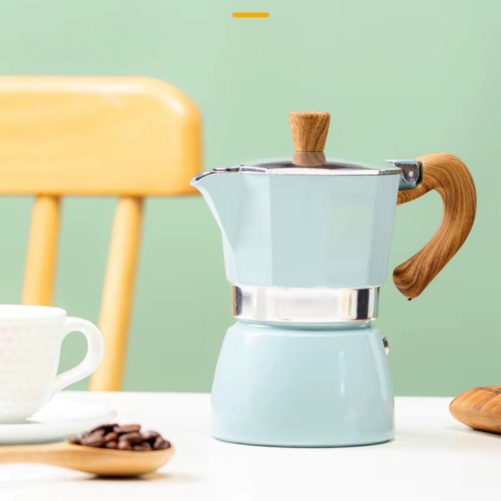 Stovetop Espresso Maker High-Pressure Extraction Food-Grade Aluminium Two Sizes