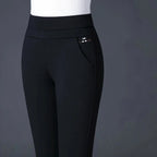Straight Trousers Elastic High Waist Comfortable Fit