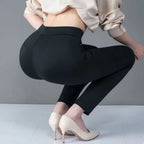 Straight Trousers Elastic High Waist Comfortable Fit