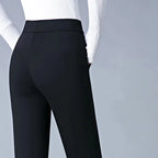 Straight Trousers Elastic High Waist Comfortable Fit