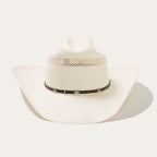 Straw Cowboy Hat Ventilated Cattleman Crown Adjustable Fit