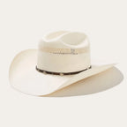Straw Cowboy Hat Ventilated Cattleman Crown Adjustable Fit