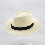 Straw Hat Handwoven UPF Protection Adjustable Inner Band