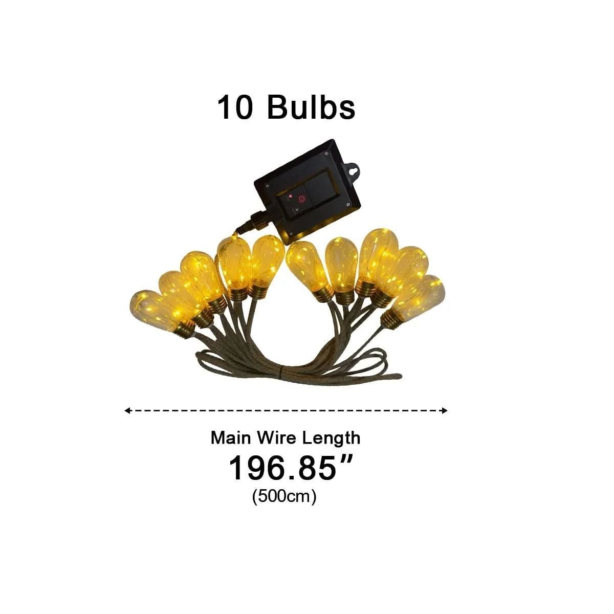 String Lights Clear Bulbs LED Warm White