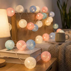 String Lights Handwoven Cotton Warm LED USB & Battery